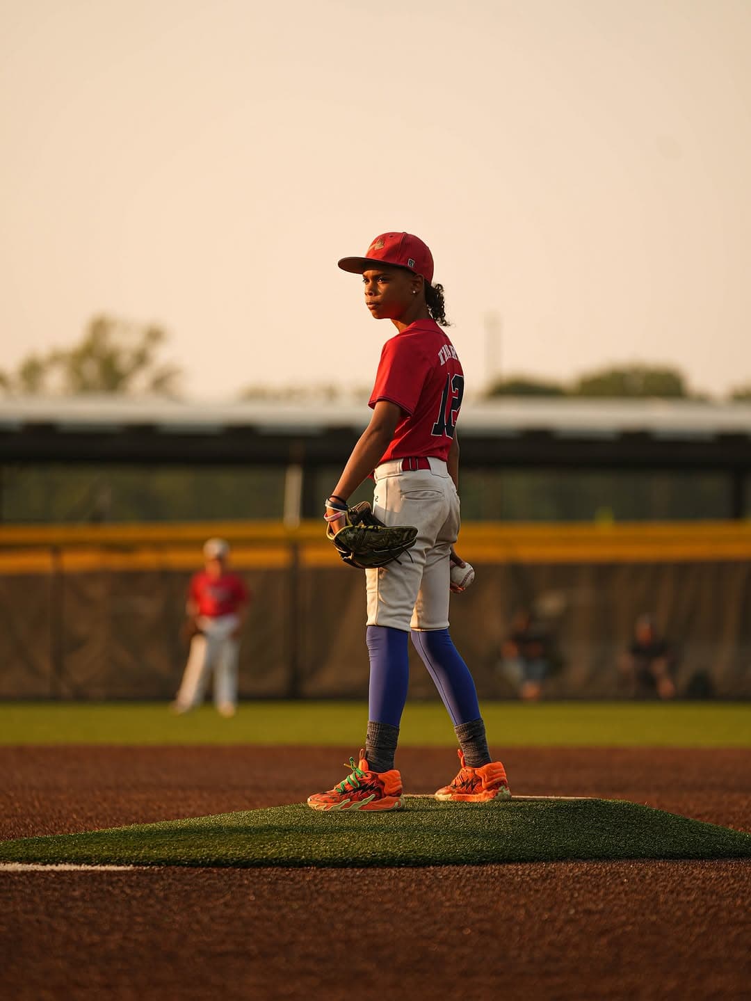 FB Braves pitcher competing during a game